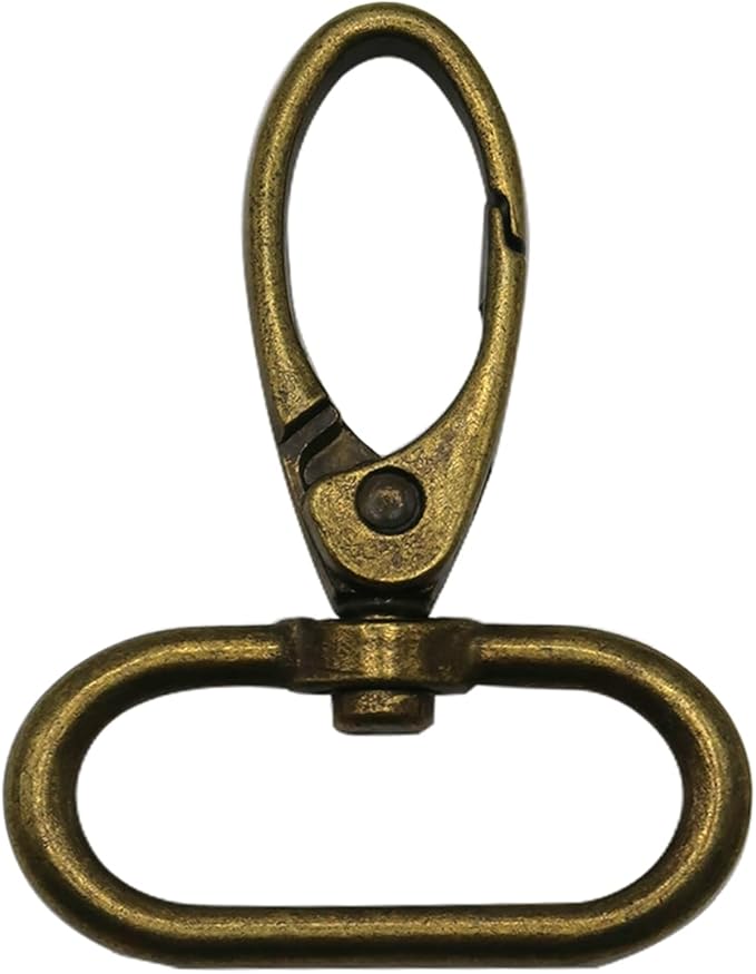 1-1/2 inch Swivel Lobster Claw Clasps 1.5 Inch 15pcs - Heavy Duty Metal Clasps with Secure Lock,Curved Snap Hooks for Bags Jewelry Making Keychains Lanyards & DIY Craft Supplies(AntiqueBronze,1.5inch)