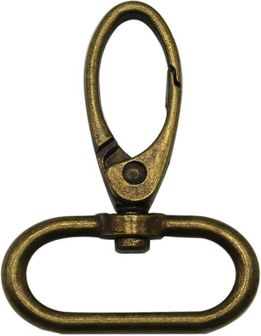 1-1/2 inch Swivel Lobster Claw Clasps 1.5 Inch 15pcs - Heavy Duty Metal Clasps with Secure Lock,Curved Snap Hooks for Bags Jewelry Making Keychains Lanyards & DIY Craft Supplies(AntiqueBronze,1.5inch)