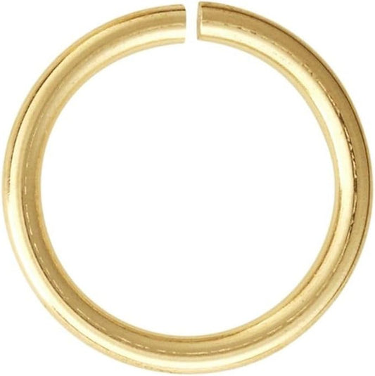 50pcs 10mm Open Jump Ring O Ring Connector (Strong Wire 1mm/18 Gauge) 18K Yellow Gold Plated Brass for DIY Craft Jewelry Making CF84-10
