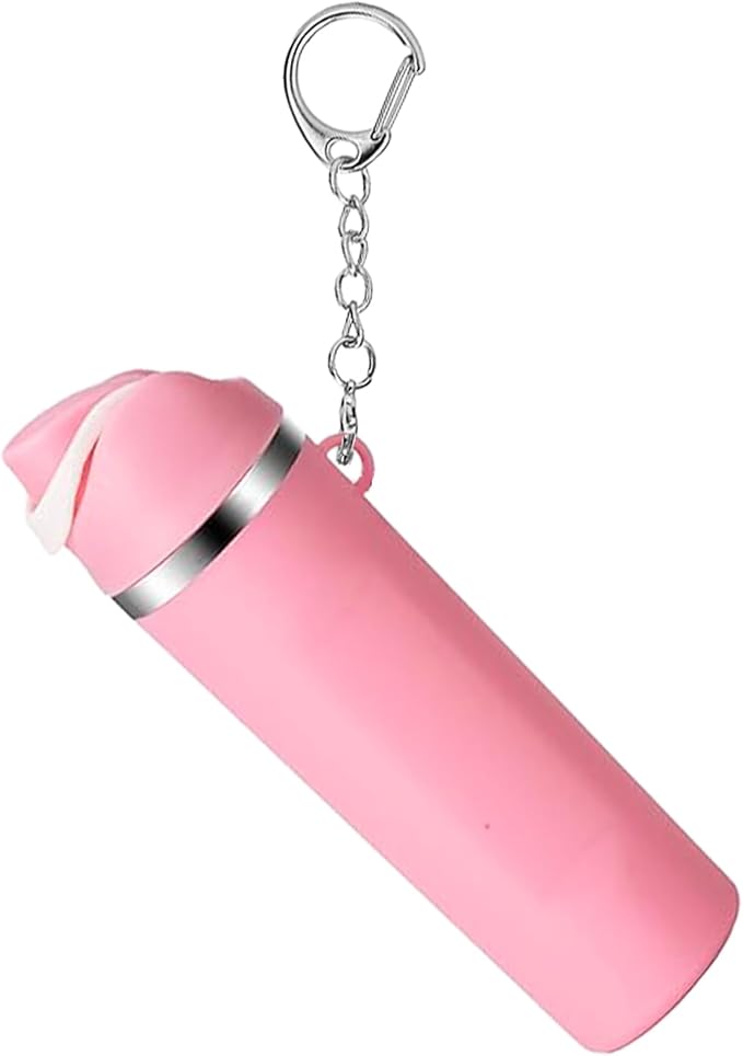 Mini Trendy Bottle Keychain Accessories Compatible with Owala Water Cute Tumbler Cup Chapstick Lip Balm Holder Charms