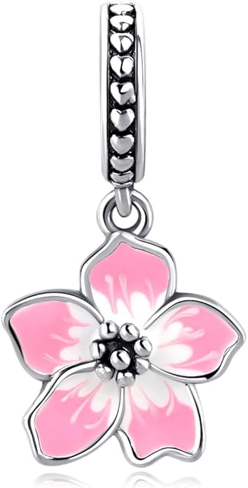 HONGRUI 925 Sterling Silver Charm for Bracelets Necklace Fashion Heart Bow Flower Family Butterfly Pendant Bead Charm for Women Festival jewelry gifts