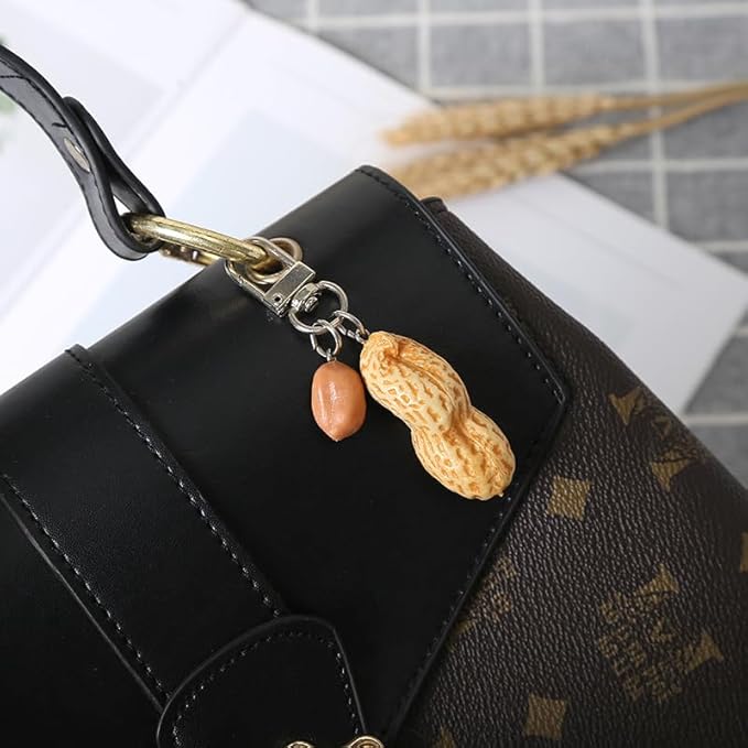 HSYHERE Men Women Creative Interesting Novelty Stylish Mini Simulated Food Orange Shrimp Keychain Key-ring Pendant