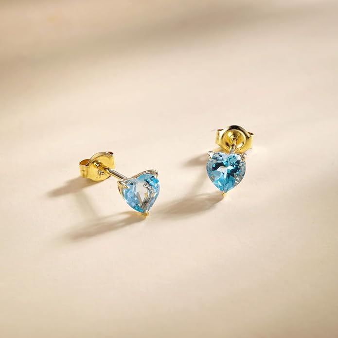 FANCIME 14k Solid Yellow Gold Stud Earrings Gemstone Prong Cluster Stud Earrings Fine Jewelry Gifts for Her Mom Women Wife