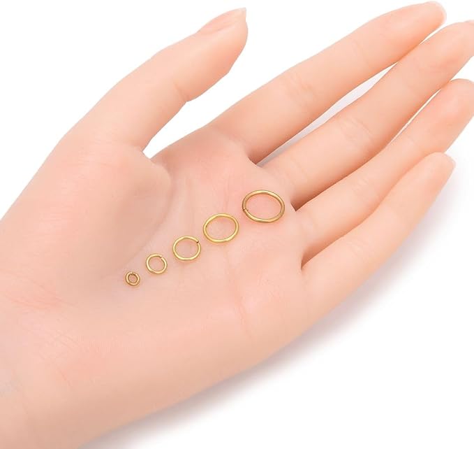 Adabele 200pcs Raw Brass 8mm Open Jump Ring O Ring Connector (0.8mm/20 Gauge Strong) Unplated/Uncoated for DIY Craft Jewelry Making CX83-8