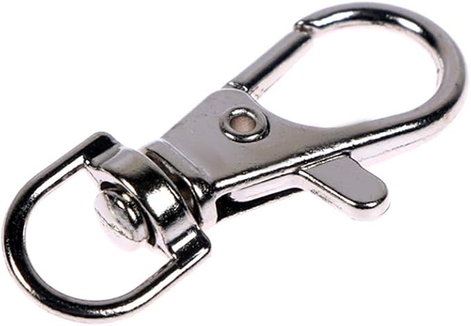 EORTA 50 Pcs 38MM Lobster Claw Clasp Stainless Steel Swivel Clasps Trigger Snap Hooks Landyard Clip Jewelry Findings for Keychain Sewing Craft DIY, Silvery