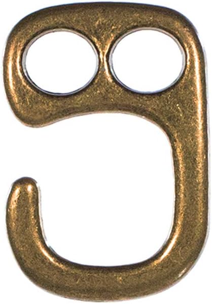Paracord Planet Two Hole Clasps – Hook, Bronze (25 Pack)