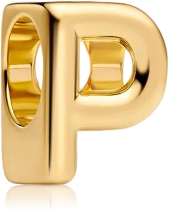 S925 A-Z 14K Gold Plated Initial Letter Alphabet Charms for Pandora Bracelets and Necklaces Women, Gifts for Couple Family Friend on Birthday Anniversary Christmas Mothers Valentine's Day Grad