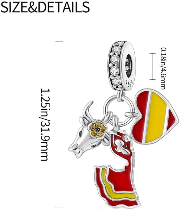 Pandach Animal Charm Bead fits Charms Bracelets for Woman-925 Sterling Silver Dangle Pendant Bead,Jewelry Beads Gifts for Women Bracelet&Necklace