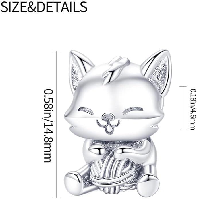 Pandach Animal Charm Bead fits Charms Bracelets for Woman-925 Sterling Silver Dangle Pendant Bead,Jewelry Beads Gifts for Women Bracelet&Necklace