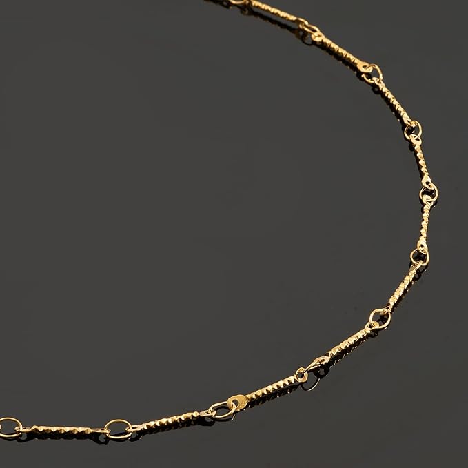UMAOKANG 5 Meters Gold Plated Jewelry Making Chains on Spool Dainty Stainless Steel Stick Chain Bulk Thin Craft Chain Roll