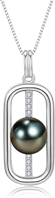 NONNYL Gifts for Women Wife-Tahitian Black Pearl-Necklace-Gift for Wife Wedding Birthday Anniversary Jewelry-Mom Girlfriend Her Mothers Day Gifts for Mom Women Valentines Day Christmas Day Gifts