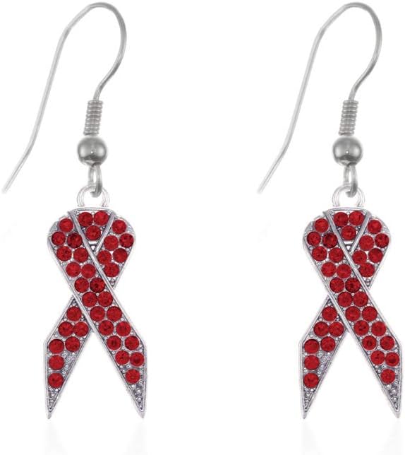 Inspired Silver - Silver Customized Charm French Hook Drop Earrings with Cubic Zirconia Jewelry