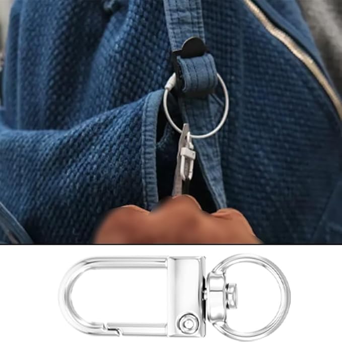 60 Pcs Swivel Lobster Claw Clasps Key Chain Hooks Zinc Alloy Swivel Slasp for Jewelry Making Bags Keychain Art Crafts