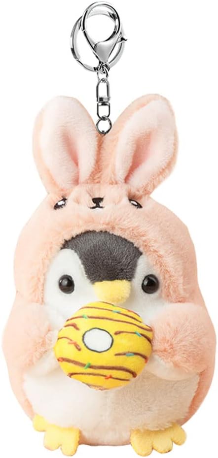 BONICI Men Women Creative Cute Lovely Cosplay Costume Play Changing Clothes Donut Penguin Pendant Keychain Key-Chains Keyring Gift Pendant Handbag Tote Purse Backpack Decoration Car Key -Rabbit