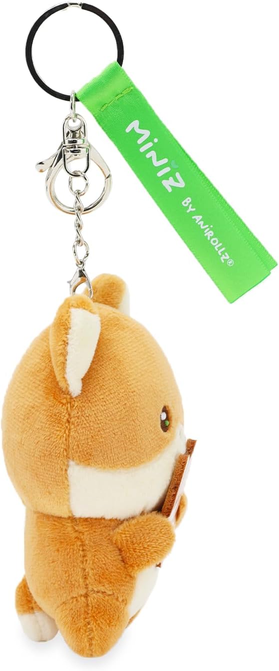 Anirollz Miniz Plush Charm Cute Stuffed Animal Keychain Kawaii Mini Bag Accessory Collectible Pocket Toy for Kids & Adults
