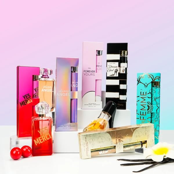 Megagon Bargains Women’s Eau de Parfum Gift Set – 6 Signature Scents – Travel Size Luxury Perfume Collection, 1.18 oz / 35 ml Each