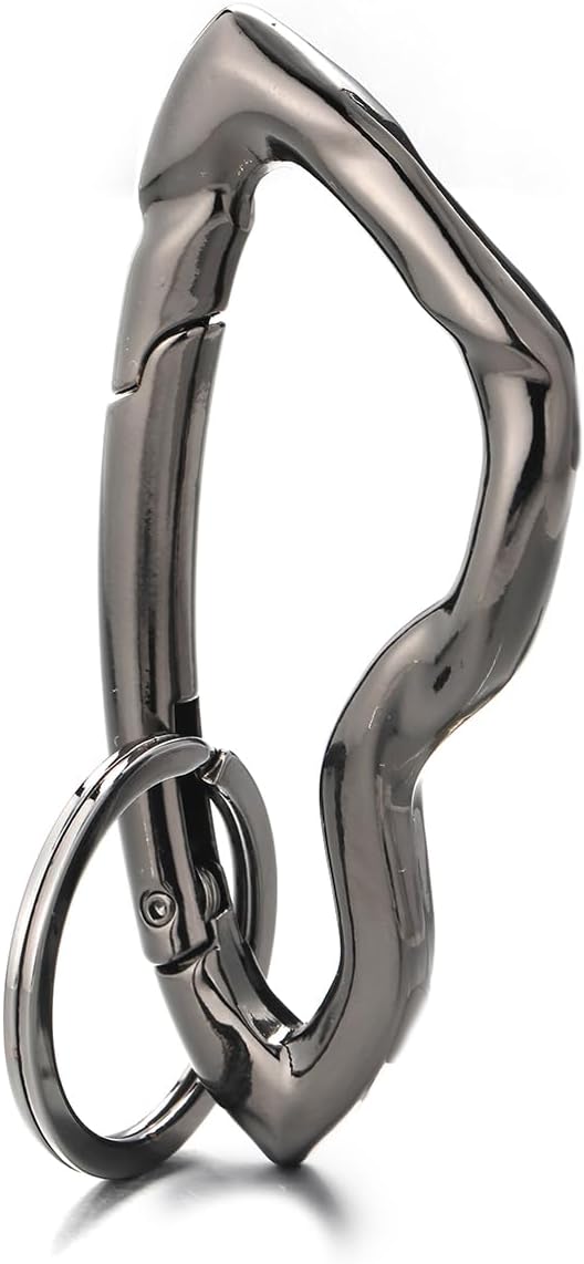 Cute Y2K Carabiner Keychain Clips Irregular Cool Multi-Use Large Heavy Duty Carabiner Hook Key Ring Outdoor Accessories Buckle