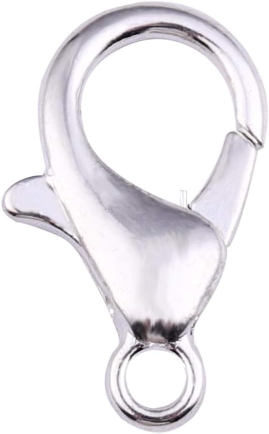 Alloy Lobster Clasps 14x7mm Silver Plated Lobster Claw Clasps for DIY Jewelry Making 100pcs