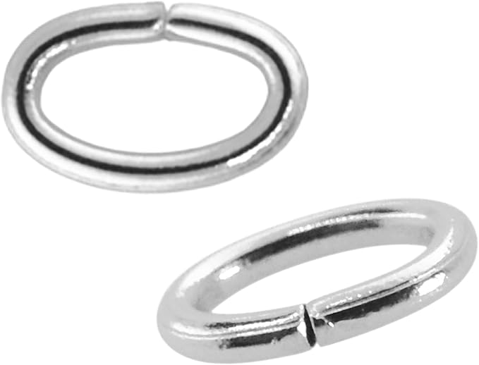 Mandala Crafts 5600 Pcs 4X3mm Silver Oval Jump Rings Kit - Nickel &, Easy to Use, Tarnish & Rust Resistant, Ideal for Jewelry Making & Crafting