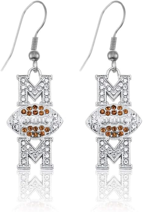 Inspired Silver - Silver Customized Charm French Hook Drop Earrings with Cubic Zirconia Jewelry