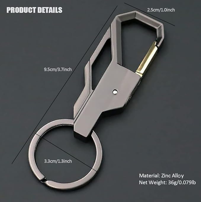 KESTAR Car Key Chain Key Ring Business Keychain Car Key Ring Key Organization for Men and Women, Classic Black