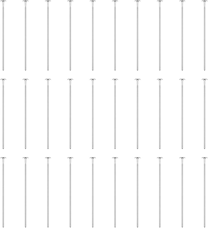 HARFINGTON 100pcs Flat Head Pins 0.94" 24mm Needles Bulk for Earring Pendant Necklace Bracelet Charm Jewelry Making Findings DIY Craft, Silver Tone