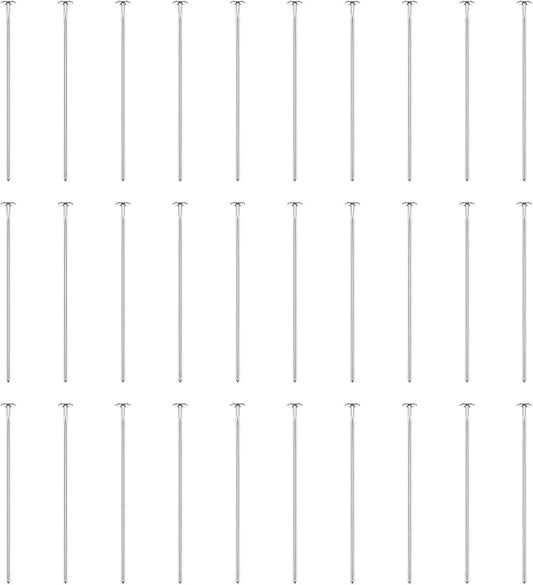 HARFINGTON 100pcs Flat Head Pins 0.94" 24mm Needles Bulk for Earring Pendant Necklace Bracelet Charm Jewelry Making Findings DIY Craft, Silver Tone