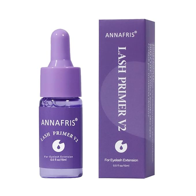 ANNAFRIS Lash Primer for Eyelash Extensions, Increase Adhesive Bonding Power Retention,Removes Oils and Proteins (15ml)