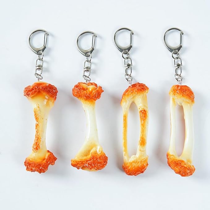 HSYHERE Men Women Creative Interesting Novelty Stylish Mini Simulated Food Orange Shrimp Keychain Key-ring Pendant