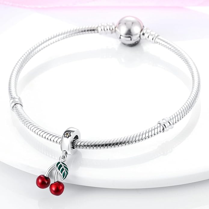 HONGRUI 925 Sterling Silver Charm for Bracelets Necklace Fashion Heart Bow Flower Family Butterfly Pendant Bead Charm for Women Festival jewelry gifts