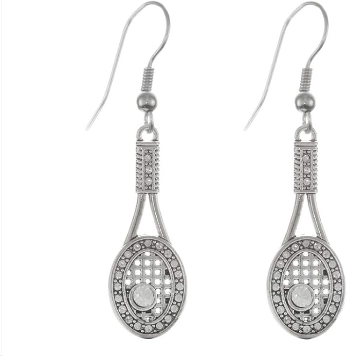 Inspired Silver - Silver Customized Charm French Hook Drop Earrings with Cubic Zirconia Jewelry