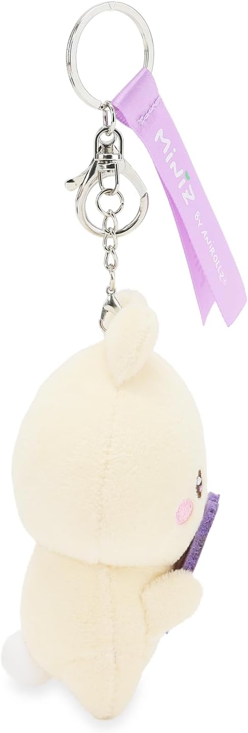 Anirollz Miniz Plush Charm Cute Stuffed Animal Keychain Kawaii Mini Bag Accessory Collectible Pocket Toy for Kids & Adults