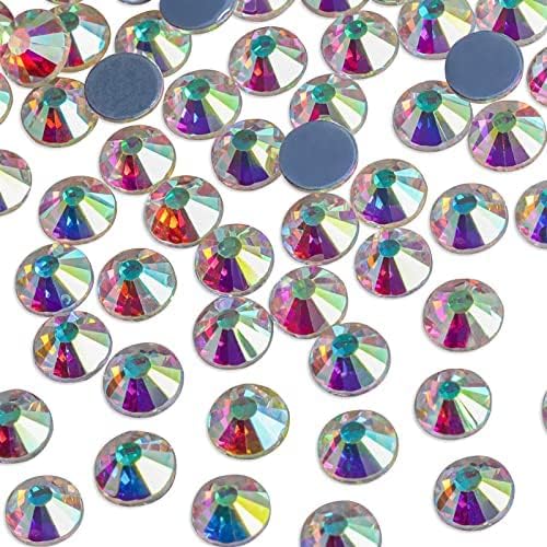 Beadsland Hotfix Rhinestones, 1440pcs Flatback Crystal Rhinestones for Crafts Clothes DIY Decorations, Crystal AB, SS20, 4.6-4.8mm