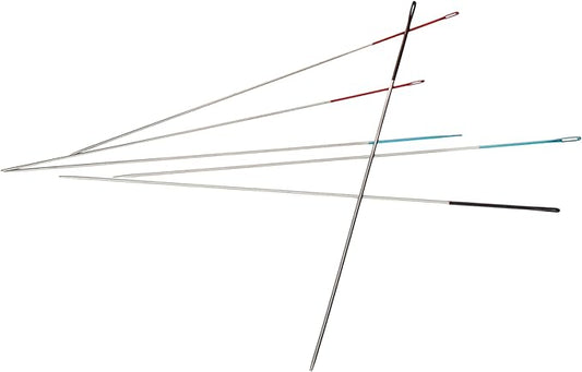 The Beadsmith ColorEYES Beading Needles, 6pc Assortment, 2 ea - Size 10,11 & 12, Colored Tips for Easy Identification, Use for Loom Weaving Bead Work, Off-Loom Stitch & Jewelry Making w/Seed Beads