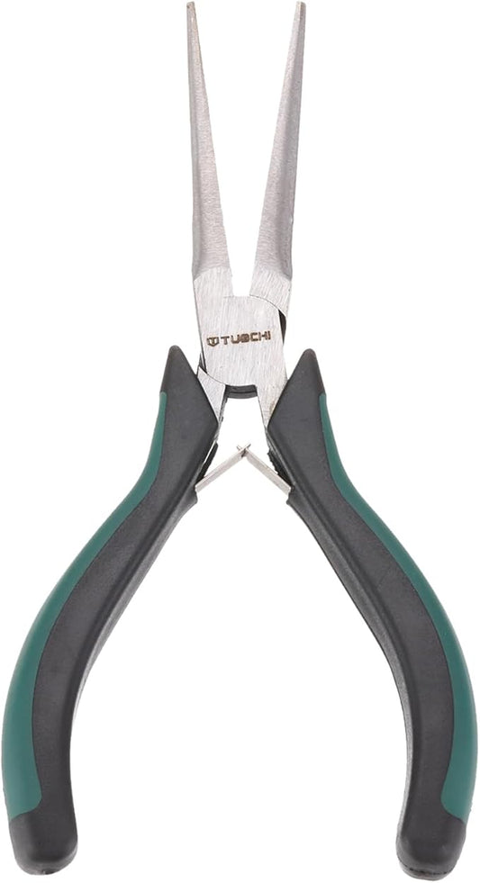 HARFINGTON Needle Nose Pliers 5" Mini Jewelry Pliers with Cutter Thin Precision Jewelry Flat Jaws for Beading Tool Hobby Craft