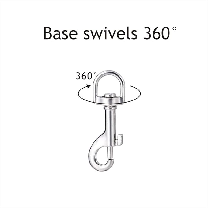 Lucky Goddness 50pcs Swivel Snap Hooks for Dog Leash Collar Linking, Metal Heavy Duty Eye Lobster Claw Clasp Multipurpose- Perfect for Pet Buckle Key Chain Purse Bag Making Handmade Crafts DIY Project