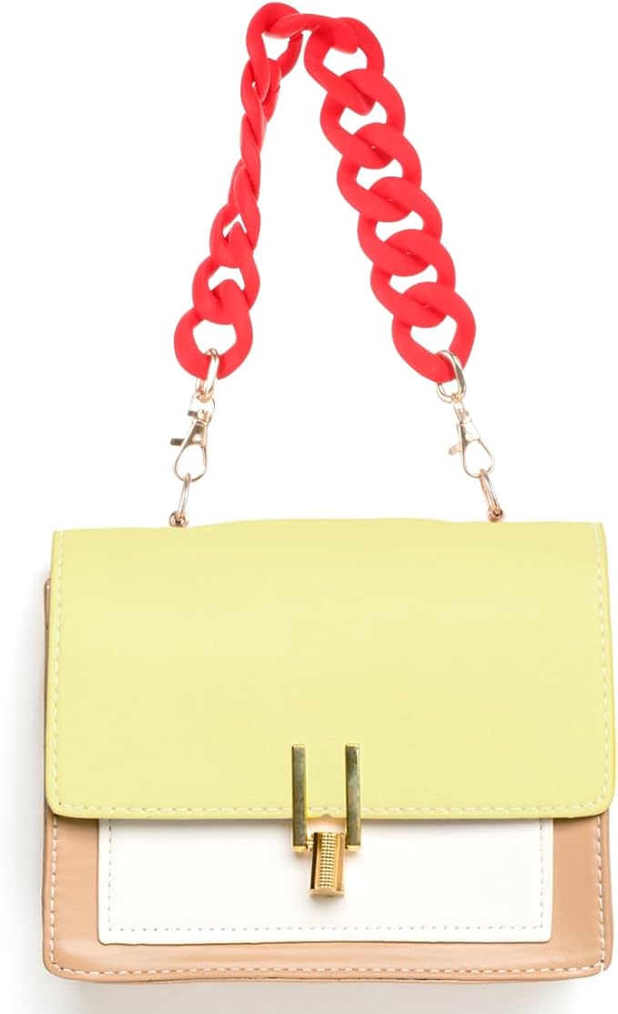 TENDYCOCO Chains Straps Resin Thick Chain Bag Red Straps Replacement Bag Belts Handbag Accessories Fashion for Women Girls