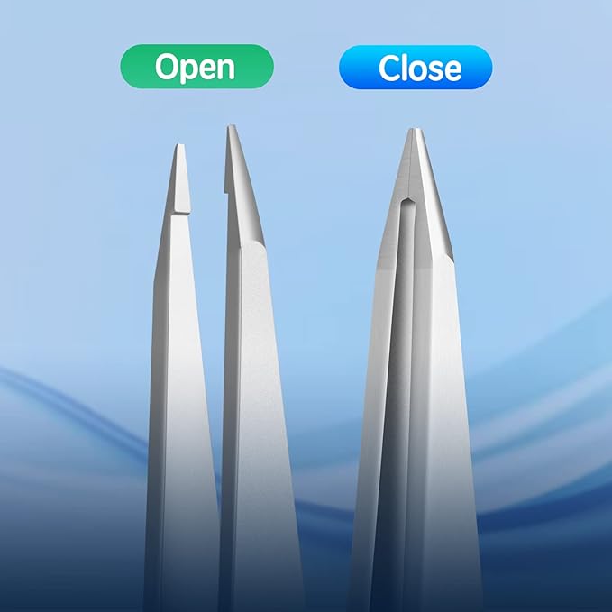 Velodios Pointed Tweezers for Women Facial Hair, Professional Stainless Steel Tweezers for Eyebrow, Chin Hair and Ingrown Hair Removal