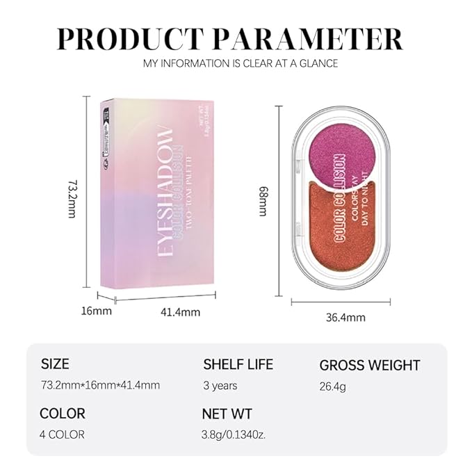 Shimmer Metallic Eyeshadow Palette – Copper Rose & Magenta Pink, High Pigment Long-Lasting Blendable Glitter Eye Shadow for Daily Makeup, Soft Glam, Date Looks & Romantic Pink Rose Eye Makeup