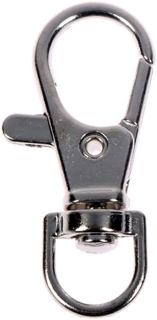 EORTA 50 Pcs 38MM Lobster Claw Clasp Stainless Steel Swivel Clasps Trigger Snap Hooks Landyard Clip Jewelry Findings for Keychain Sewing Craft DIY, Silvery