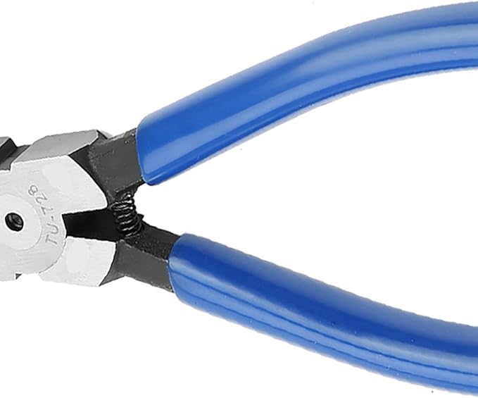 2PCS Blue Diagonal Flush Wire Cutting,7.1 Inch Diagonal Flush Wire Cutters,Portable Side Cutters Dikes Wire Cutters for Clean Cut Various Cables, TU-728