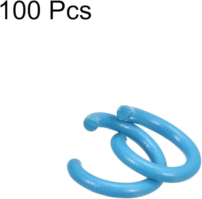 uxcell Open Jump Rings, 8mm Colorful O-Ring Connectors for DIY Crafts Jewelry Making, Carbon Steel, Navy Blue, 100Pcs