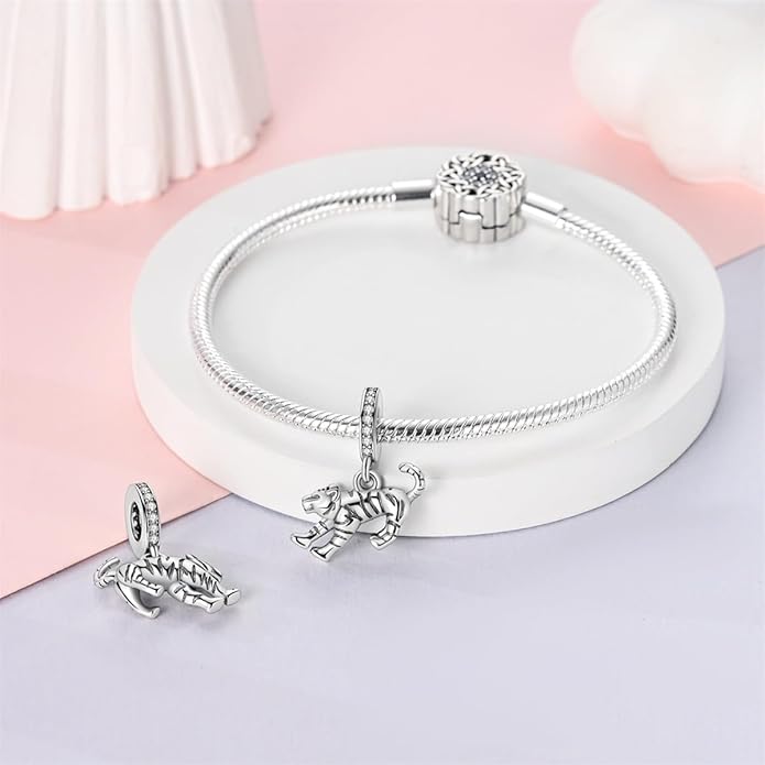 HONGRUI 925 Sterling Silver Charm for Bracelets Necklace Fashion Heart Bow Flower Family Butterfly Pendant Bead Charm for Women Festival jewelry gifts