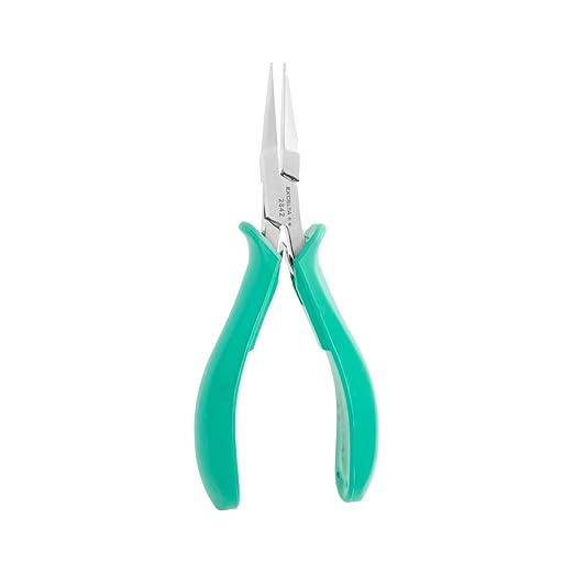 Excelta Stainless Steel Pliers, Gentle Spring Mechanism, Ergonomic Anti-Static & Cushioned Grip, Precision Tool, 5.75" Length, Intermediate