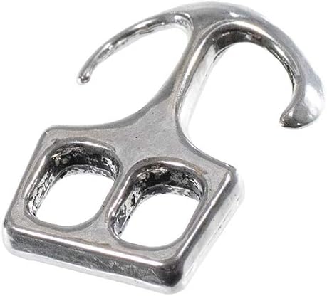 Paracord Planet Two Hole Clasps – Anchor, Silver, 3/4 Inch (10 Pack)