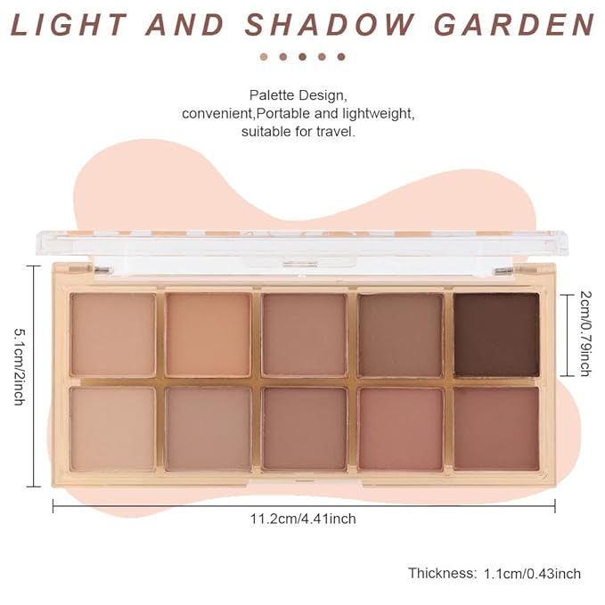 AMY'S DIARY 12Color Light Pink Purple Eyeshadow Palette, Long-Lasting, and Highly Pigmented. Elevate Your Eye Makeup– Unleash Your Unique Style (10 colors 09#)