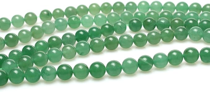 MJDCB Natural Stone Beads Green Aventurine Round Loose Beads for Jewelry Making DIY Bracelet Necklace (10mm)