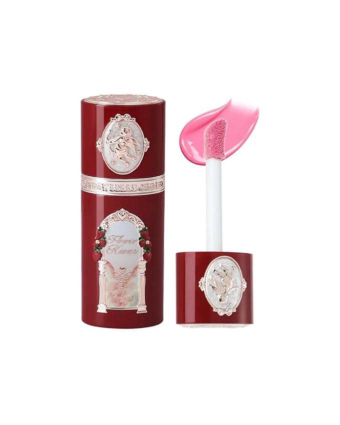 Flower Knows Strawberry Cupid All Day Glow Liquid Blush,Sweat & Water-Resistant Dewy Blush for Cheeks,Blendableand Hydrating Cool Pink Face Makeup for Women & Girls,0.25 Fl Oz(S03 Pink Gemstone)