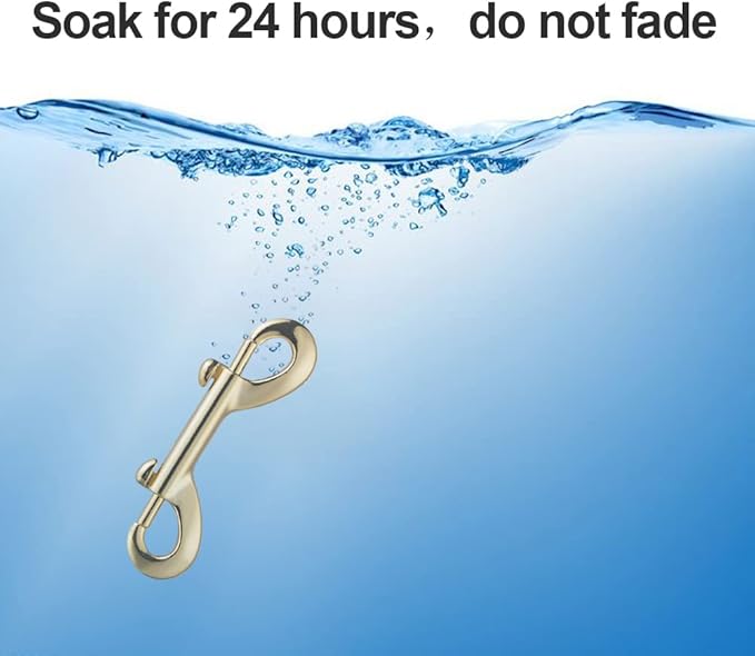 Lucky Goddness Swivel Snap Hooks, 10pcs Metal Heavy Duty Square Eye Clasp Buckle Trigger Clip Multipurpose- Best for Spring Pet Buckle (Bolt Snap Hooks - Gold)