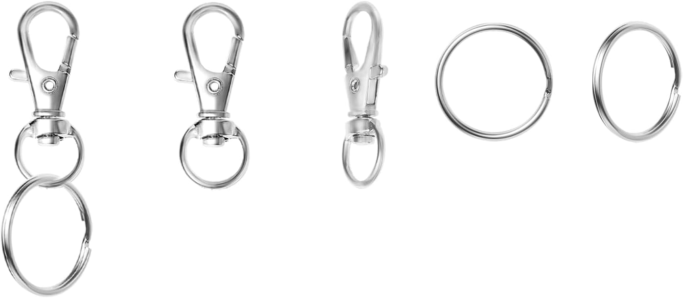 Swivel Snap Hooks Premium Metal Lobster Claw Trigger Clasps for Lanyard Keychain Rings Bag Purse Tag Jewelry Making DIY Crafts